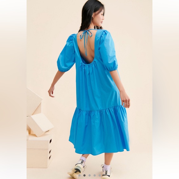 Just Female Vibrant Blue Midi Dress sold on Free People - Picture 2 of 8